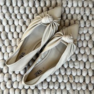 Zara cream flats
